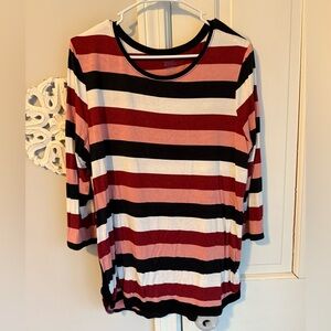 Market & Spruce Striped 3/4 Sleeve